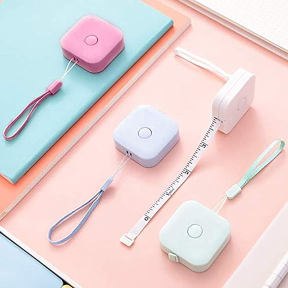 1 Pack Retractable Soft Tape Measure 60 Inch Push Button Sewing and Cloth Ruler (1 Color)