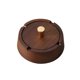 thumbnail image 1 of Cenicero de madera redondeado con tapa y revestimiento de acero inoxidable extraíble for interior y exterior., 1 of 6