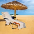 thumbnail image 4 of Fwttom Lounge Chair Towel Cover, Beach Chair Cover Beach Bag with Side Pockets Microfiber Lounge Chair Beach Towel Chair Cover, 4 of 7