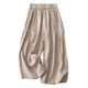 thumbnail image 3 of WILLBEST Pantalones Casuales Para Mujer: Elegantes Pantalones Anchos de Cintura Alta, Holgados, de Lino Fino, Ideales Para Cualquier Ocasión y Viaje. Pantalones de Verano Cómodos y A La Moda., 3 of 3