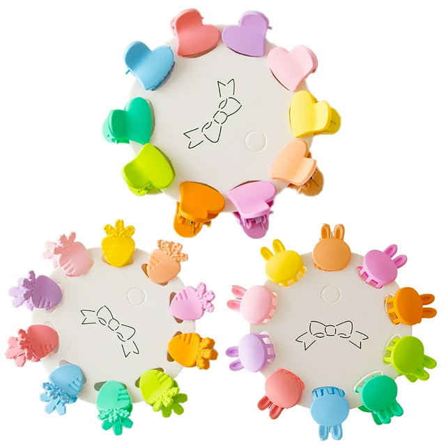 Bangcool Pince à Cheveux Mini 30 Pcs Pince à Mâchoires Colorée Accessoire pour Cheveux pour Enfants