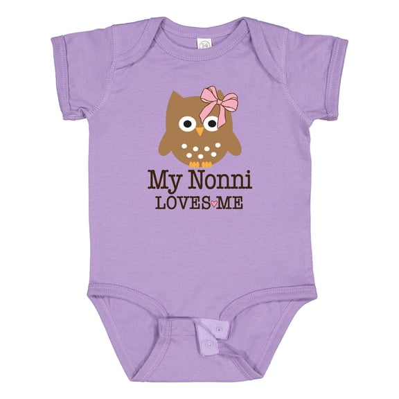 Inktastic My Nonni Loves Me Owl Girls Baby Bodysuit