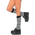 thumbnail image 2 of Leg Avenue Womens Fuzzy Striped Leg Warmers, 2 of 3