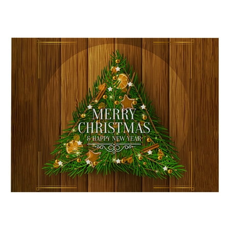 

Hanyhapt Placematchristmas Table Placemats Christmas Rustic Vintage Washable Table Mats (W)