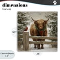thumbnail image 4 of Stupell Industries Farmhouse Christmas Cow & Cardinal Canvas Art, 36 x 36, by Tina LeCour, 4 of 8