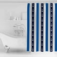 thumbnail image 4 of Small Stall Shower Curtain 36x72 Inch Narrow Half Size Anchor Stripe Bath Curtains Bathroom Decor Navy Blue Nautical Coastal White Sea Waterproof Fabric Shower Curtain Set with Hooks 36 Inch, 4 of 6