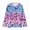 Blue, variant on Kids Halloween Long Sleeve Shirt, Bat Star Moon Gradient Print Crew Neck Casual Pullover Tops for Boys Girls