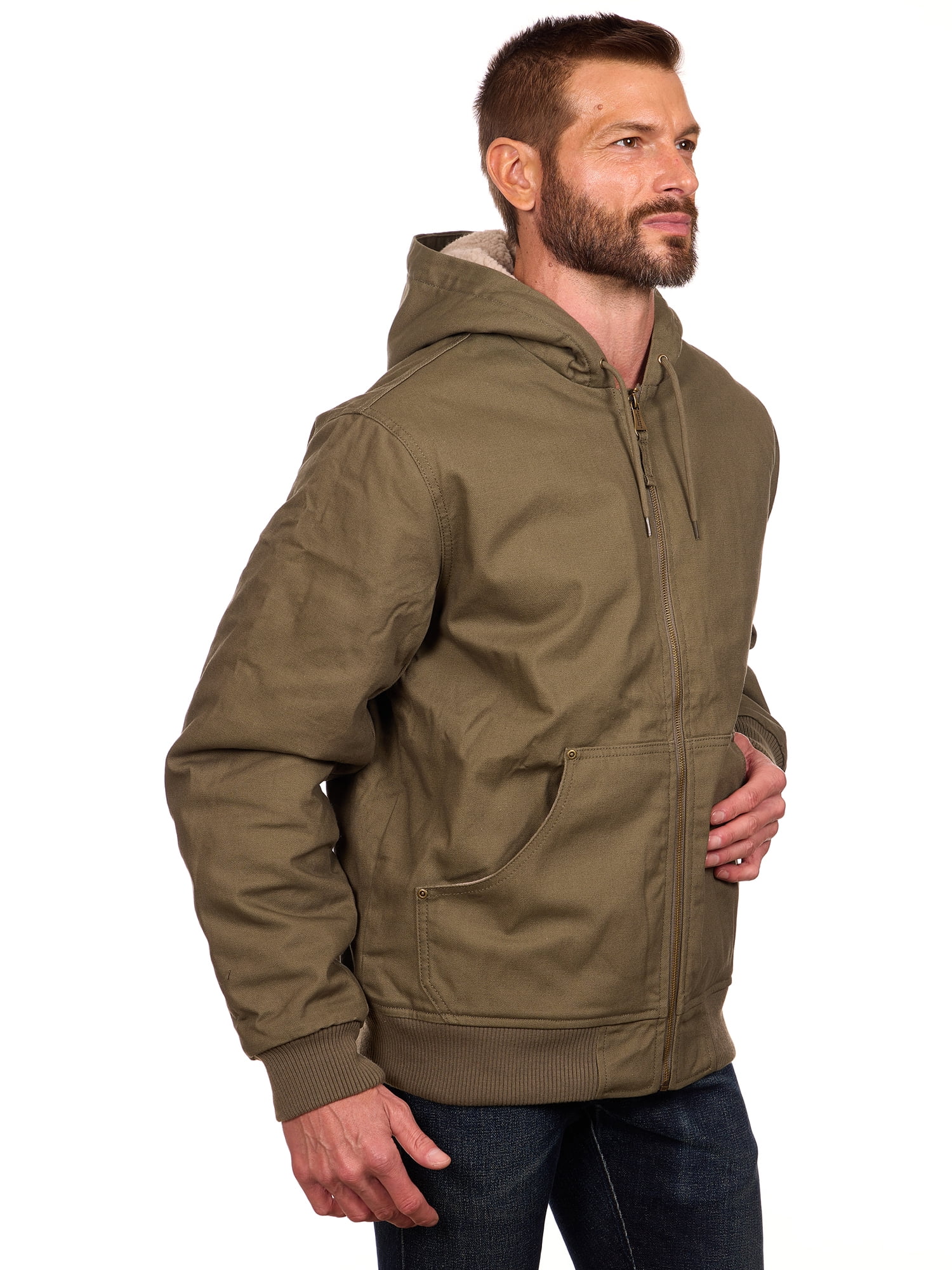 Bass Creek Outfitters Men's Duck Canvas Sherpa Lined Jacket, Sizes M-3XL