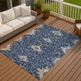 thumbnail image 3 of Addison Rugs Chantille Indoor/Outdoor Traditional Global Navy Machine Washable Rectangle Rug, 9' x 12', 3 of 8