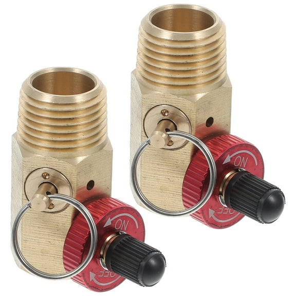 MLINS 2pcs Air Tank Manifold With Fill Port Brass Safety Valve And Relief Bypass Relief Valve For Air Compressor Portable Tank
