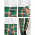 thumbnail image 6 of INSPIRE CHIC Work Pants for Men Plaid Business Formal Prom Checked Trousers 36 Green Red, 6 of 7