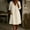 Beige, variant on Odbmxy Modest Midi Dresses for Women Long Sleeve Fall Cotton Linen Tent V-Neck Dress Women Shift Holiday Tunic