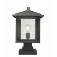 thumbnail image 2 of 1 Light Outdoor Pier Mounted Fixture - 554PHBS-SQPM-BK, 2 of 4