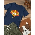 thumbnail image 5 of Tstars Little Turkey Thanksgiving Holiday Shirt Cute Boys Girls Kids T-Shirt Large Navy, 5 of 6
