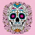 thumbnail image 3 of Tee Hunt Floral Sugar Skull Day of The Dead T-Shirt Dia de Los Muertos Calavera Tee, Charcoal, Large, 3 of 5