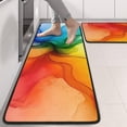 thumbnail image 2 of Kitchen Rugs Sets Of 2,Colorful Ink Pattern Anti Fatigue Kitchen Mat Rugs Non Slip Washable,Decorative Kitchen Floor Mats for Kitchen,Sink,Laundry,17"x47"+17"x47", 2 of 5