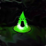 Halloween LED Luminous Glowing Witch Hat Ghost Face Witch Hat Cosplay Props for Garden Trees Living Room