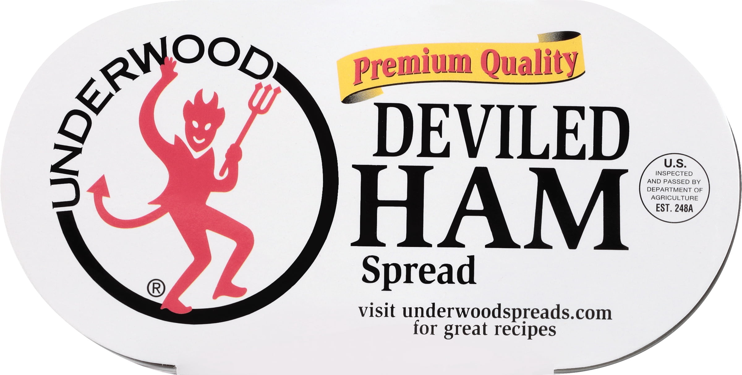 (8 pack) Underwood Deviled Ham Spread, 4.25 oz, 4 Count Cans