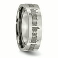 thumbnail image 6 of Titanium Flat 8mm Laser Design Polished Band, 6 of 7