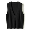 thumbnail image 6 of Women Sweaters Winter Clothes for Women Women's Sweater Vest V Neck Pullover Knitwear Tank Top Trendy Sleeveless Sweater Fall 2024, 6 of 6
