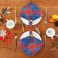 thumbnail image 2 of Iauyy Satin Napkins Set of 6- Red Blue Plaid DIY Printing Decoration Cloth Napkin- Easy Care for Home/Party, 2 of 8