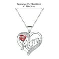thumbnail image 3 of Mother's Day Heart Letter Necklace - 15.7in Adjustable Alloy Pendant Jewelry Gift for Women/Mom/Wife (Personalized Initial Charm Heart-Shaped Keepsake)​, 3 of 5