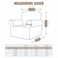 thumbnail image 4 of HUGNEO 1 Piece Stretch Sofa Cover, Jacquard Slipcover with Elastic Bottom, Washable & Pet Friendly Furniture Protector for Armchair, Dark Gray, 4 of 11