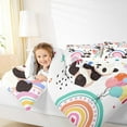thumbnail image 4 of Manfei Kawaii Panda 3-Piece Full Size Comforter Sets,Cartoon Rainbow Bedding Comforter Set,Cute Animal Lightweight Bedding Sets,Super Cozy Wildlife Room Decor,Reversible, 4 of 8