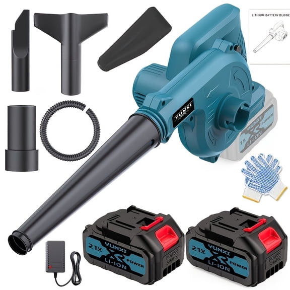 DGB Yunxi Complete Cordless Blower Kit, Handheld Battery Blower with Attachments, Safety Gear and Charger