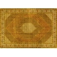 thumbnail image 1 of Ahgly Company Machine Washable Indoor Rectangle Persian Yellow Traditional Area Rugs, 6' x 9', 1 of 4