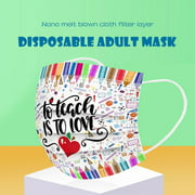 ICQOVD Adult Mixed Color Disposable Spunlace Cloth Breathable Embossed Mask
