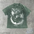 thumbnail image 3 of Wizard and Dragon Fantasy Graphic Print T-Shirt | Vintage Magic Castle Tee | Retro Gothic Mystic Unisex Top, 3 of 5