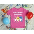 thumbnail image 3 of Big Sister Shirt Baby Shark Birthday Shirt Fintastic Sister T-Shirt Pink 3T, 3 of 4