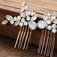 thumbnail image 3 of Wedding Hair Comb Elegant: 2PCS Fake Crystal Bridal Hair Piece Bridal Side Comb, 3 of 6