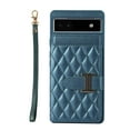 thumbnail image 3 of for Google Pixel 6a Detachable Shoulder Strap Wallet Case, with Card Slots & 360-degree Rotation Stand Ring Flip Premium PU Leather Protective Cover Lanyard for Women Girls, Darkgreen, 3 of 9