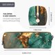 thumbnail image 3 of Fotbe Emerald Color Gold Marble Estuche para Lápices de Cuero con Estampado, Estuche con Cremallera Resistente, Organizador Compacto y Elegante para Papelería, 3 of 7