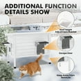 thumbnail image 6 of Ciokea Outdoor Heated Cat House, Weatherproof Feral Cat Shelter Insulated Foam Wooden Cat Enclosure for Winter PVC 2 Doors Flaps With Heating Pat, White, 6 of 8