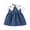 Blue-31, variant on Mitankcoo Toddler Girls Denim Patchwork Dresses Peter Pan Collar Puff Short Sleeve Dress Casual Summer 6M-4Y