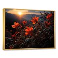 thumbnail image 2 of Designart "Sunset Horizon With Red Poinsettia Blooms" Poinsettias Floater Framed Wall Art Prints, 2 of 5
