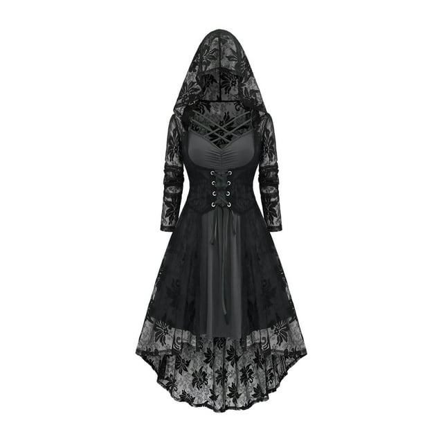 Corset Gothique Vintage à Boutons pour Femmes, Redingote Gothique Médiévale Renaissance pour Femmes Queue-de-Pie Costumes Steampunk Victorien Veste Robe d'Été
