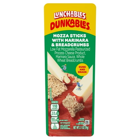 Lunchables Dunkables Mozza Sticks with Marinara & Breadcrumbs Single Serve Refrigerated Plastic Tray