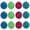 blue, bright green, magenta and teal, variant on 12 Pcs Colorful Flocked Christmas Ball Ornaments Set, Assorted Bright Color Textured Christmas Balls With Glitter Detail, Shatterproof Hanging Christmas Ornaments for Holiday Party Home Decor