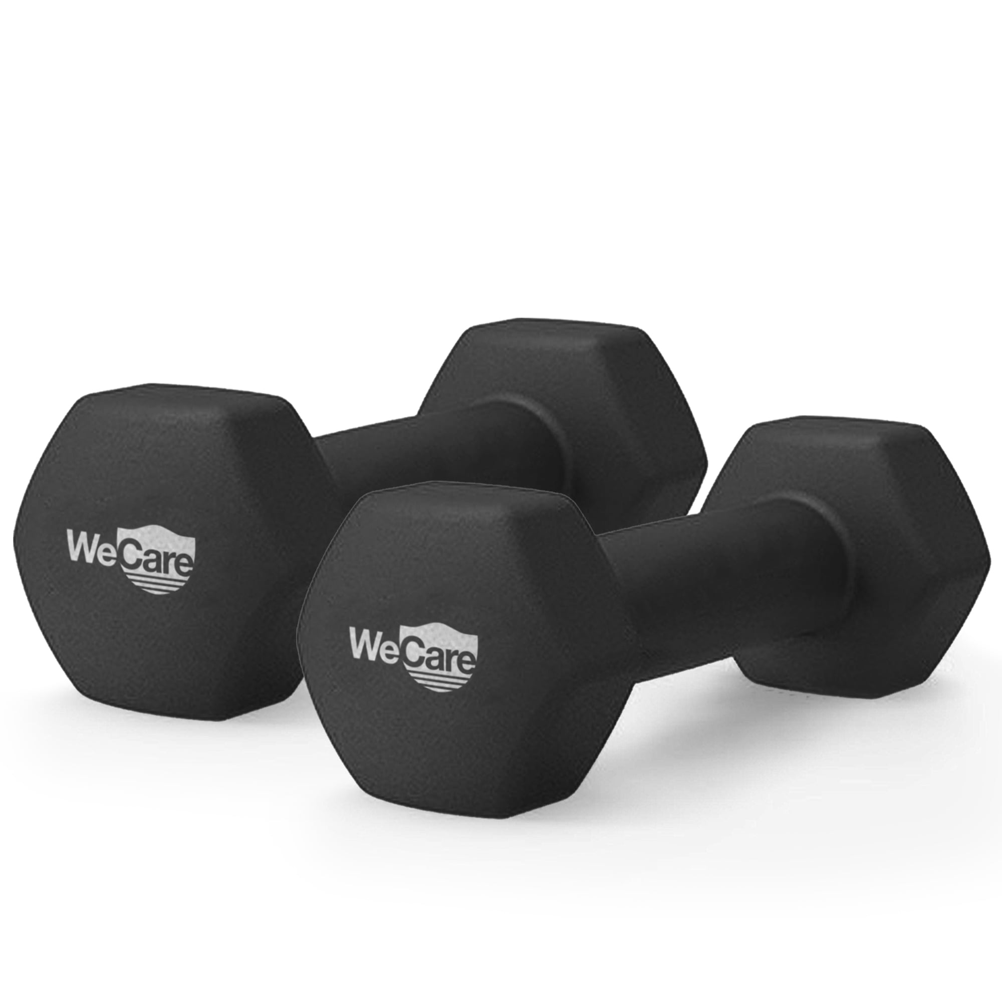 WeCare Fitness, 12lb Neoprene Dumbbell, Pair - Black