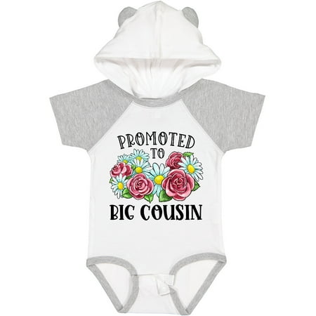

Inktastic Promoted to Big Cousin with Flowers Gift Baby Boy or Baby Girl Bodysuit