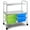 Green/Blue, variant on Topbuy 4-Drawer Rolling Storage Cart Metal Rack Organizer Shelf with Wheels Green+ Blue