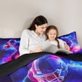 thumbnail image 4 of Homewish Rugby Sport 7 Pieces Bedding Comforter Set,Boys Ball Game Full Bedding Set,Deepblue Pink Fitted Sheet Flat Sheet For Teens,Super Cozy Room Decor Reversible, 4 of 8
