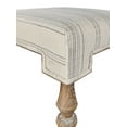 thumbnail image 4 of Linon Shelly Backless Wood Bar Stool, 30" Seat Height, Brown Finish with Beige Fabric, 4 of 5