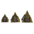 thumbnail image 7 of 3pcs Pyramids Size Travel Souvenir Home Decoration Bronze, 7 of 7