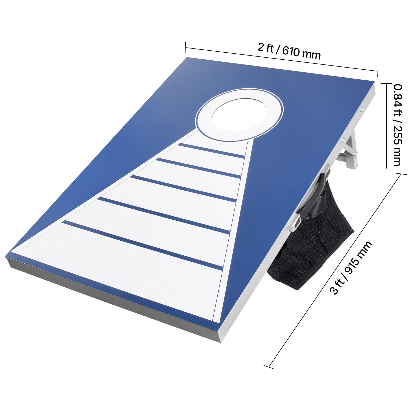 KFFKFF Portable Cornhole Set, 3x2 ft Toss Game Boards, Weather-Resistant Aluminum Design for Indoor and Outdoor Use, Foldable with 8 Bean Bags, Ideal for Backyard, Beach, and Camping Fun