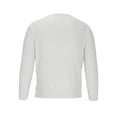 thumbnail image 3 of Crew Neck Sweater for Men Men's 2024 Baggy Soft Casual Sweaters Classic Waffle Pullover Tops Fall Winter Attire for Going Out, 3 of 4